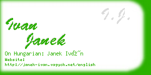 ivan janek business card